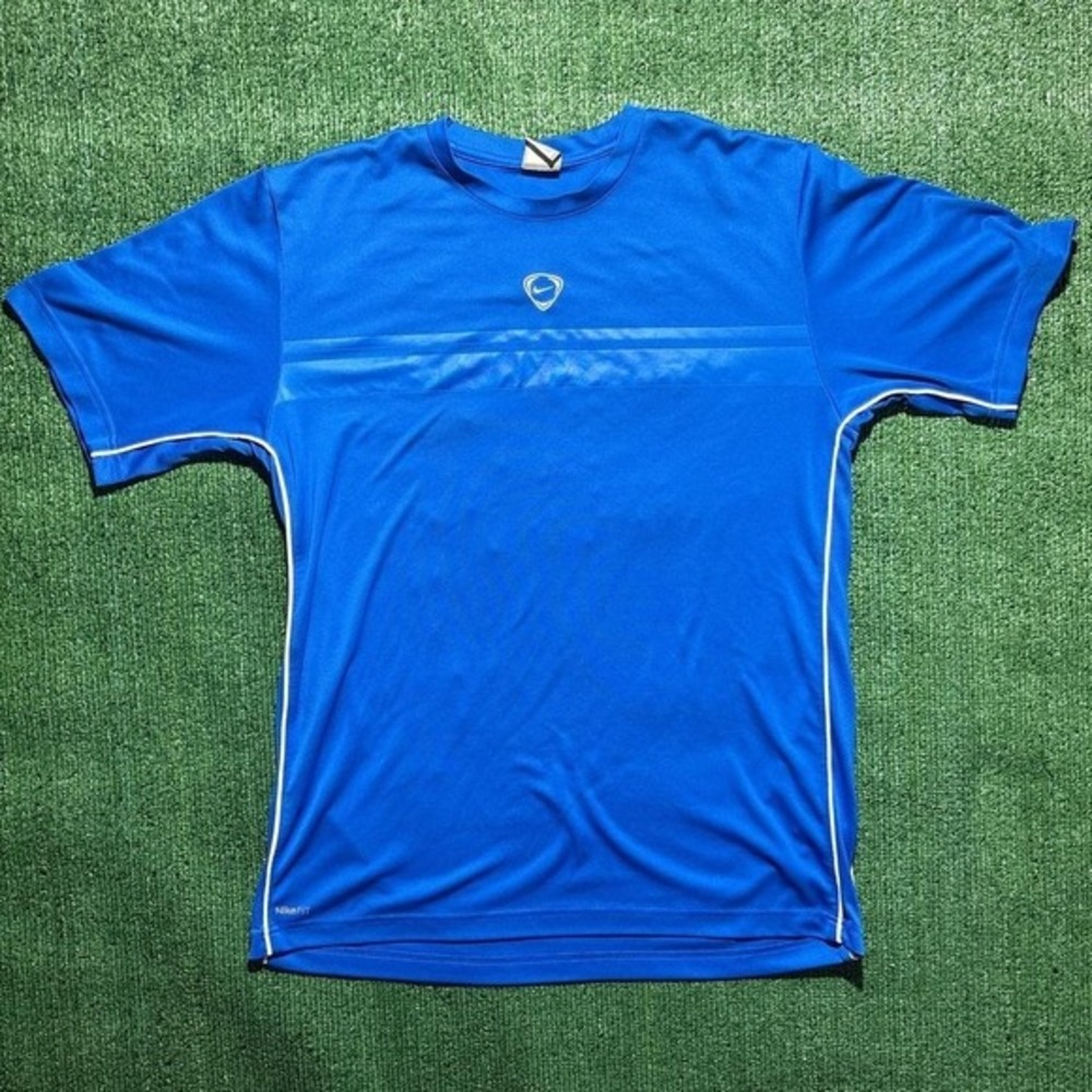 Vintage Nike middle swoosh Blue t-shirt Mens Size Large